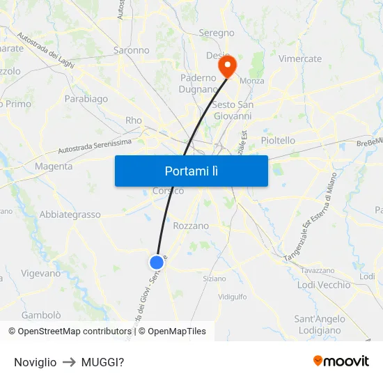 Noviglio to MUGGI? map