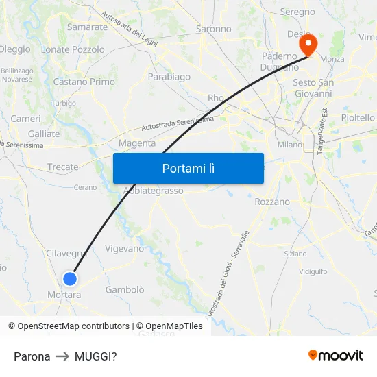 Parona to MUGGI? map