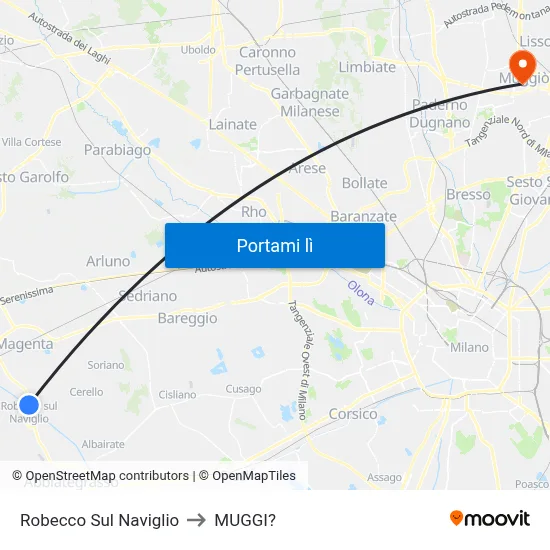 Robecco Sul Naviglio to MUGGI? map