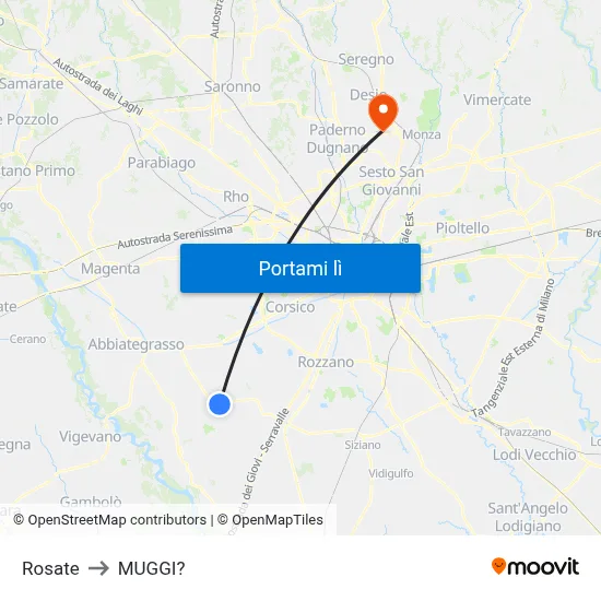 Rosate to MUGGI? map