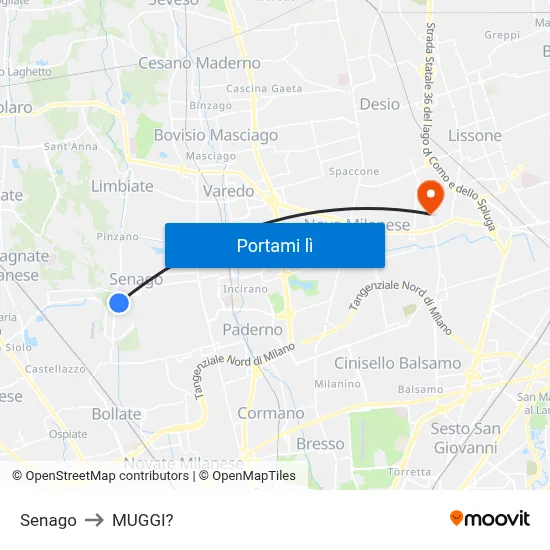 Senago to MUGGI? map