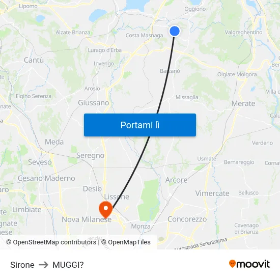 Sirone to MUGGI? map