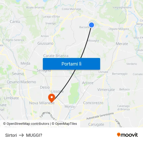 Sirtori to MUGGI? map