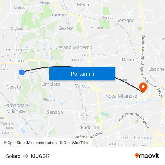 Solaro to MUGGI? map