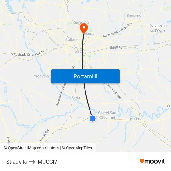 Stradella to MUGGI? map