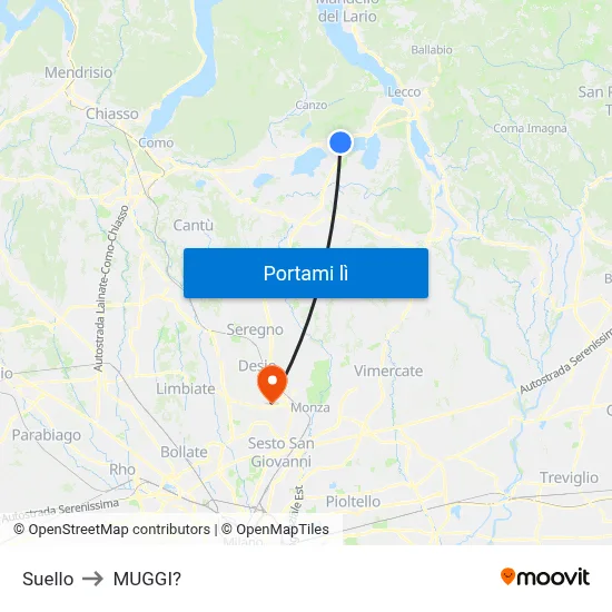 Suello to MUGGI? map