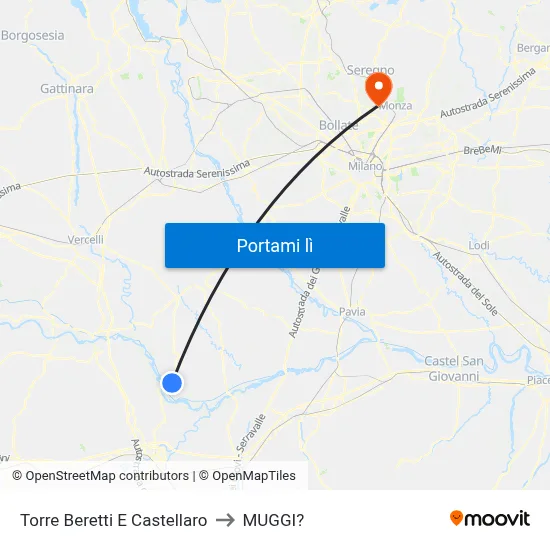 Torre Beretti E Castellaro to MUGGI? map