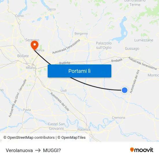 Verolanuova to MUGGI? map