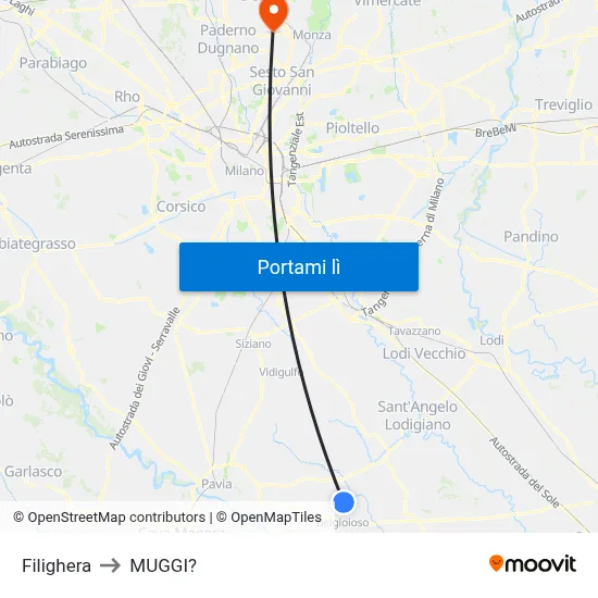 Filighera to MUGGI? map