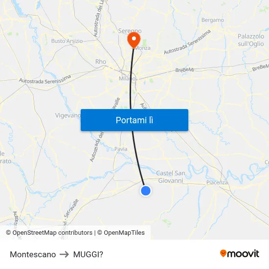 Montescano to MUGGI? map