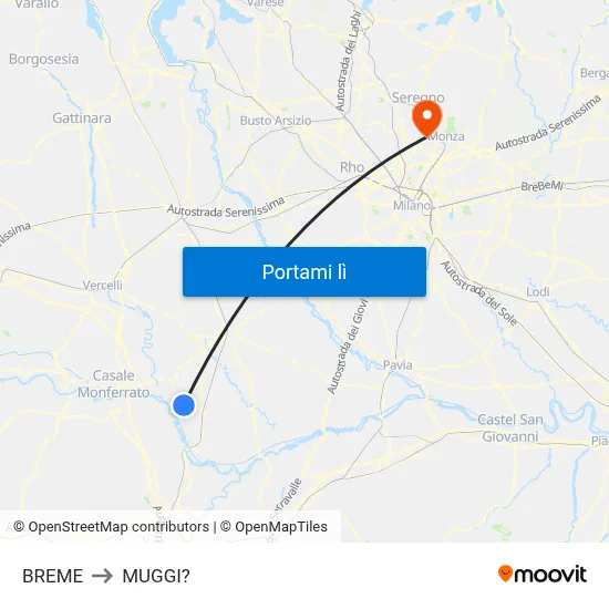 BREME to MUGGI? map