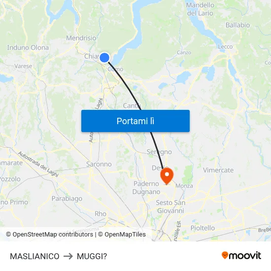 MASLIANICO to MUGGI? map
