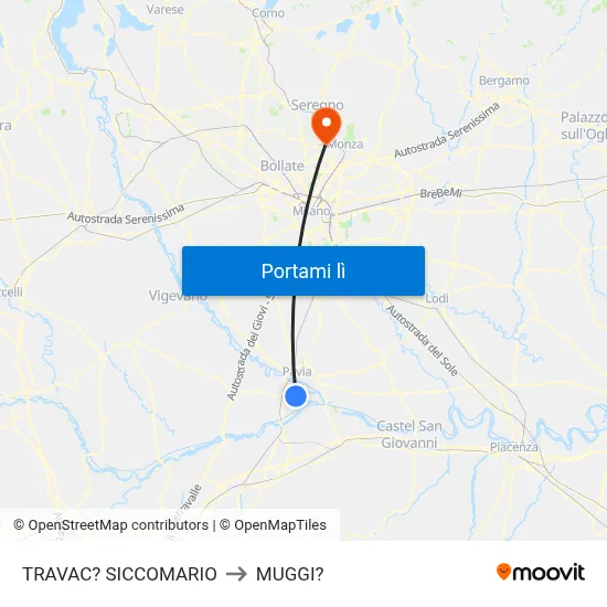 TRAVAC? SICCOMARIO to MUGGI? map