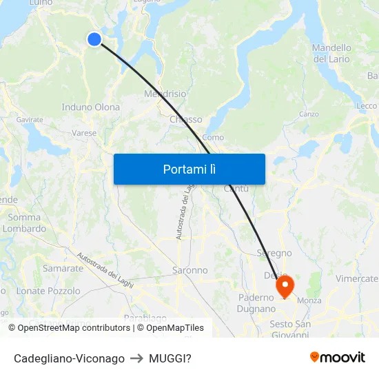 Cadegliano-Viconago to MUGGI? map