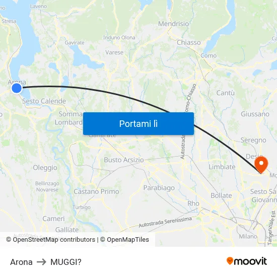 Arona to MUGGI? map