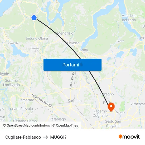 Cugliate-Fabiasco to MUGGI? map