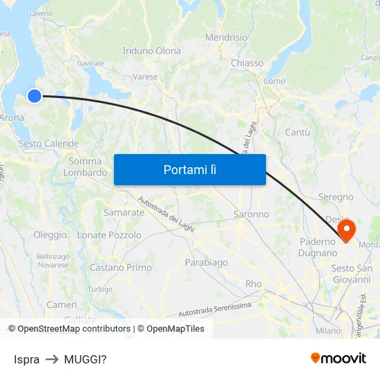 Ispra to MUGGI? map