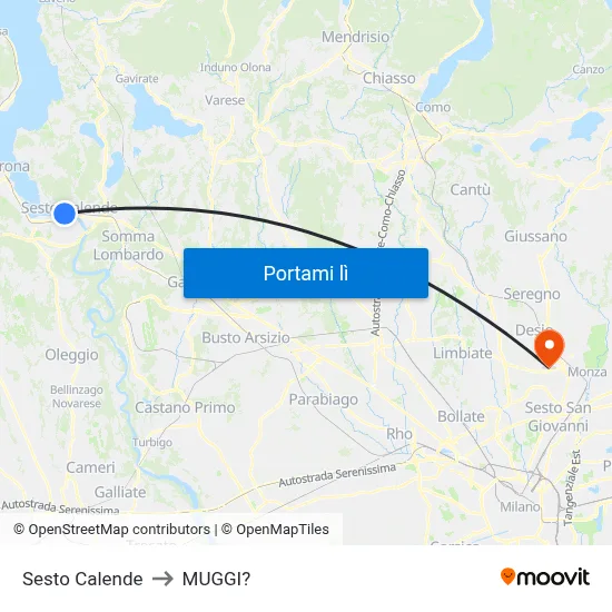 Sesto Calende to MUGGI? map
