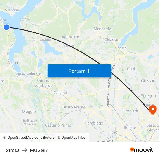 Stresa to MUGGI? map