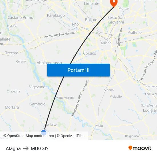 Alagna to MUGGI? map