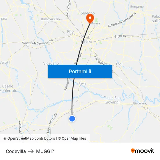 Codevilla to MUGGI? map