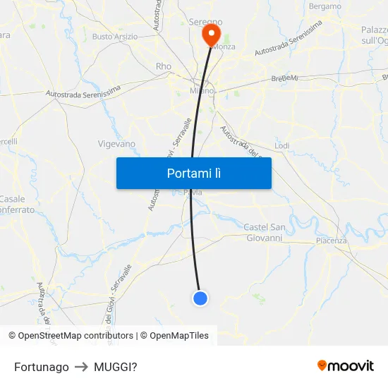 Fortunago to MUGGI? map