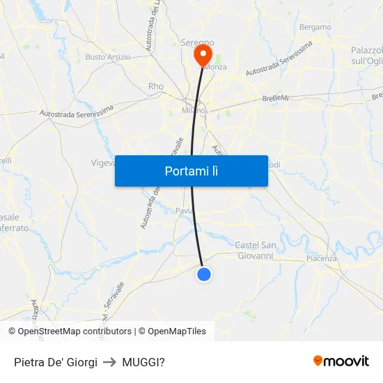 Pietra De' Giorgi to MUGGI? map