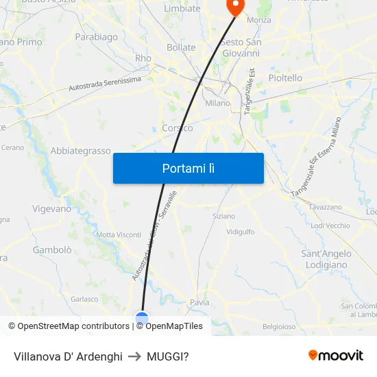 Villanova D' Ardenghi to MUGGI? map