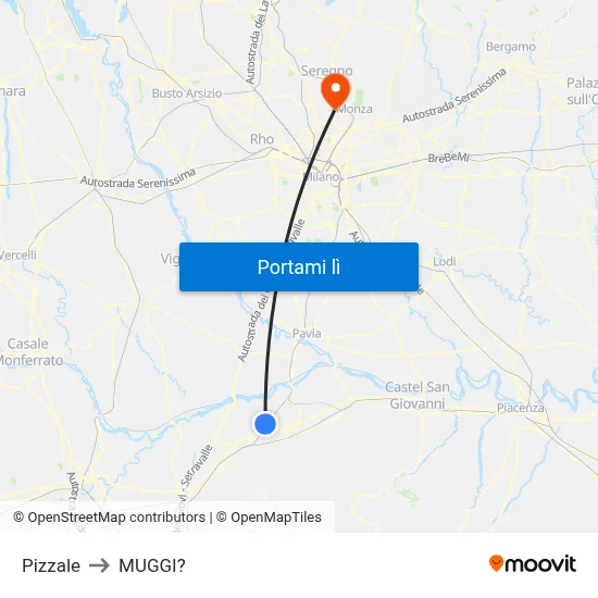 Pizzale to MUGGI? map