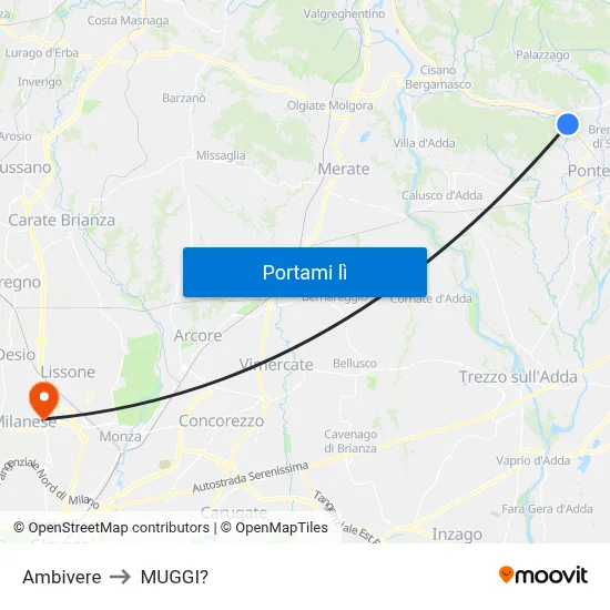 Ambivere to MUGGI? map