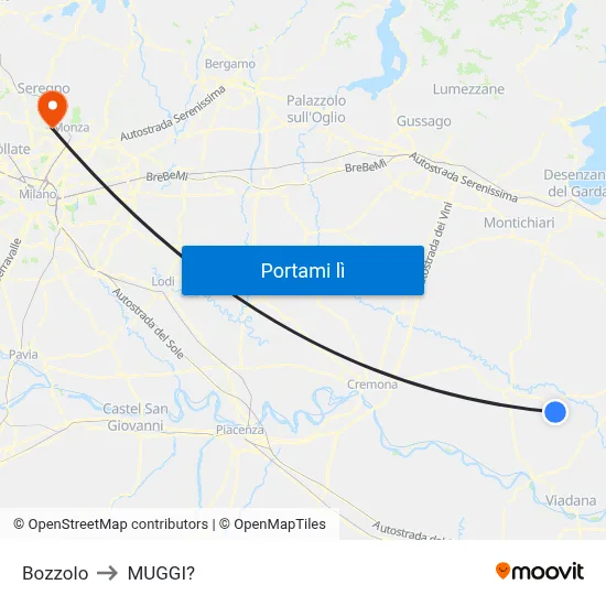 Bozzolo to MUGGI? map