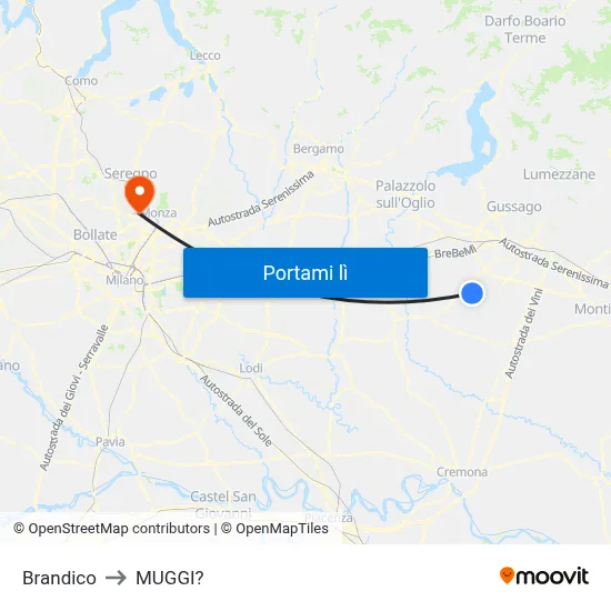 Brandico to MUGGI? map