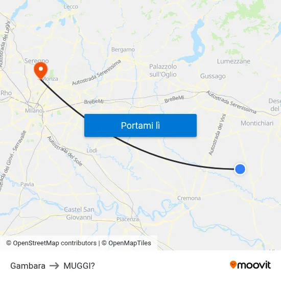 Gambara to MUGGI? map