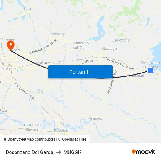 Desenzano Del Garda to MUGGI? map