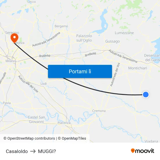 Casaloldo to MUGGI? map