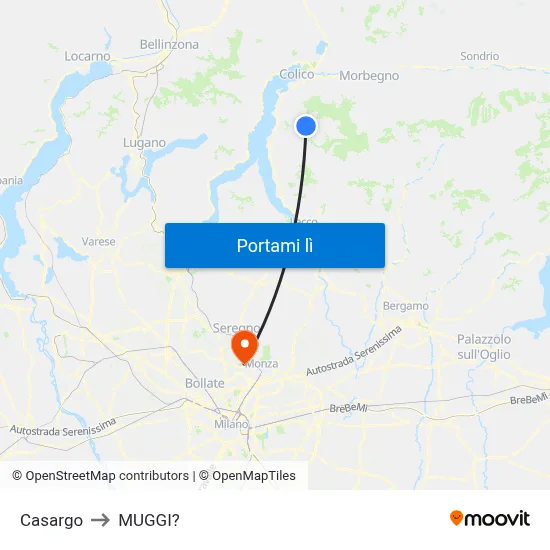 Casargo to MUGGI? map