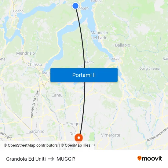 Grandola Ed Uniti to MUGGI? map