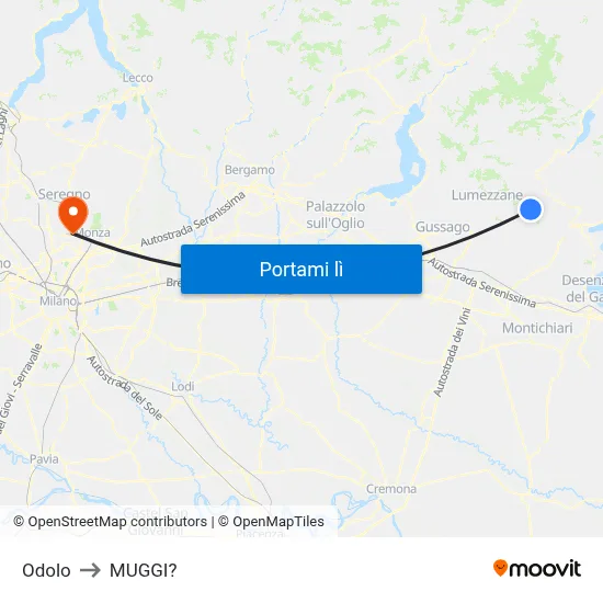 Odolo to MUGGI? map