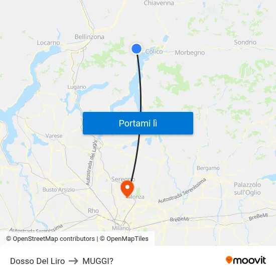 Dosso Del Liro to MUGGI? map