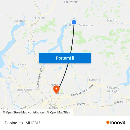 Dubino to MUGGI? map