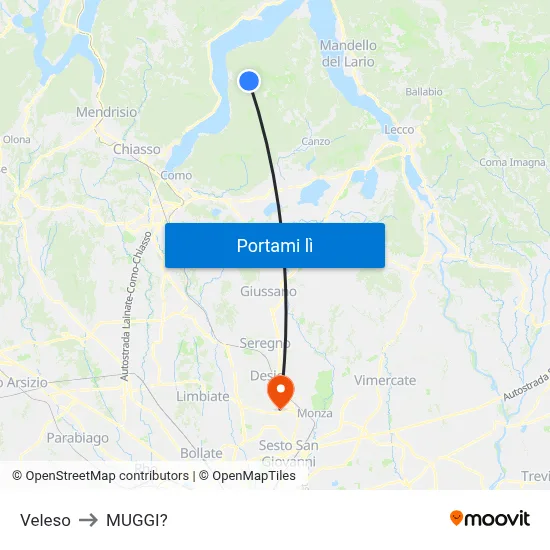 Veleso to MUGGI? map