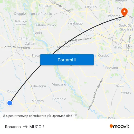 Rosasco to MUGGI? map