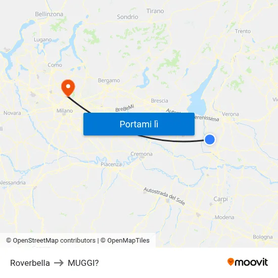 Roverbella to MUGGI? map