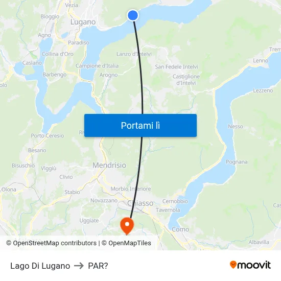 Lago Di Lugano to PAR? map