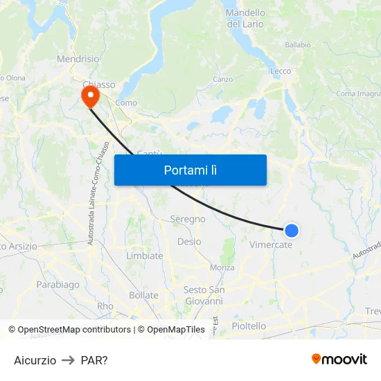 Aicurzio to PAR? map