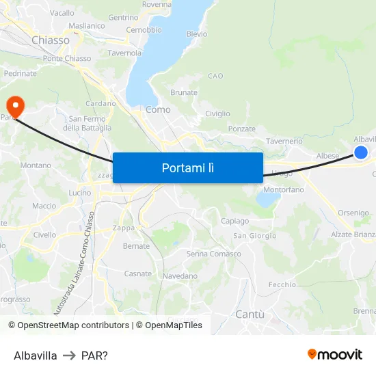 Albavilla to PAR? map