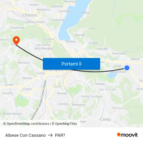 Albese Con Cassano to PAR? map