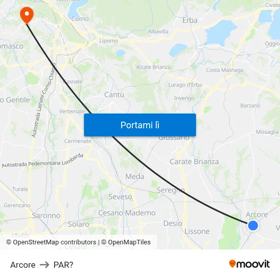 Arcore to PAR? map