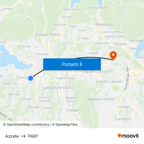 Azzate to PAR? map