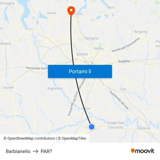 Barbianello to PAR? map